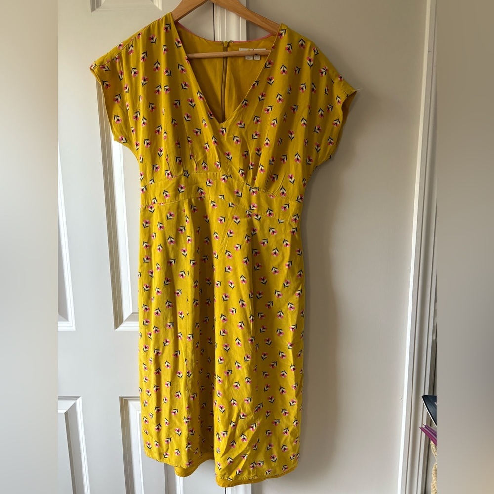 Boden Yellow Floral Rosemarie Dress - Picture 3 of 12